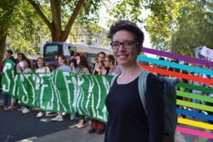 Carla Denyer at a youth climate strike march